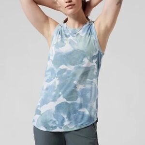 Athleta Breezy Tank Chroma Cottage Blue Size M